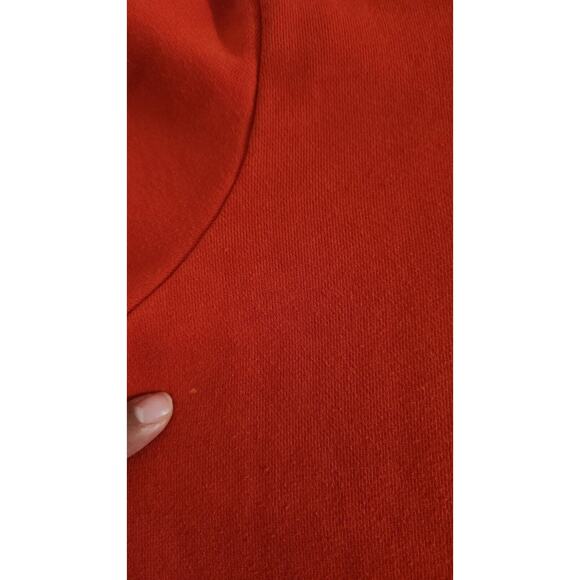 BOB MACKIE Sweatshirt Top Woman's XL Orange Colorful Knit Wearable Art Abstract - Picture 4 of 9